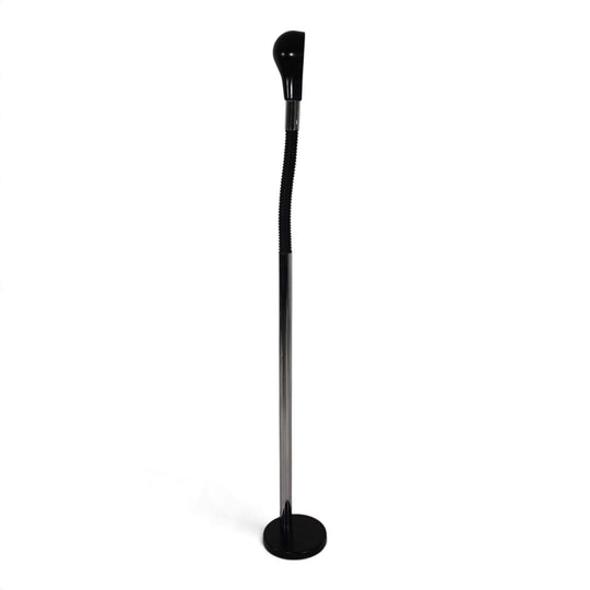 Chrome floor lamp with flexible gooseneck, 1970