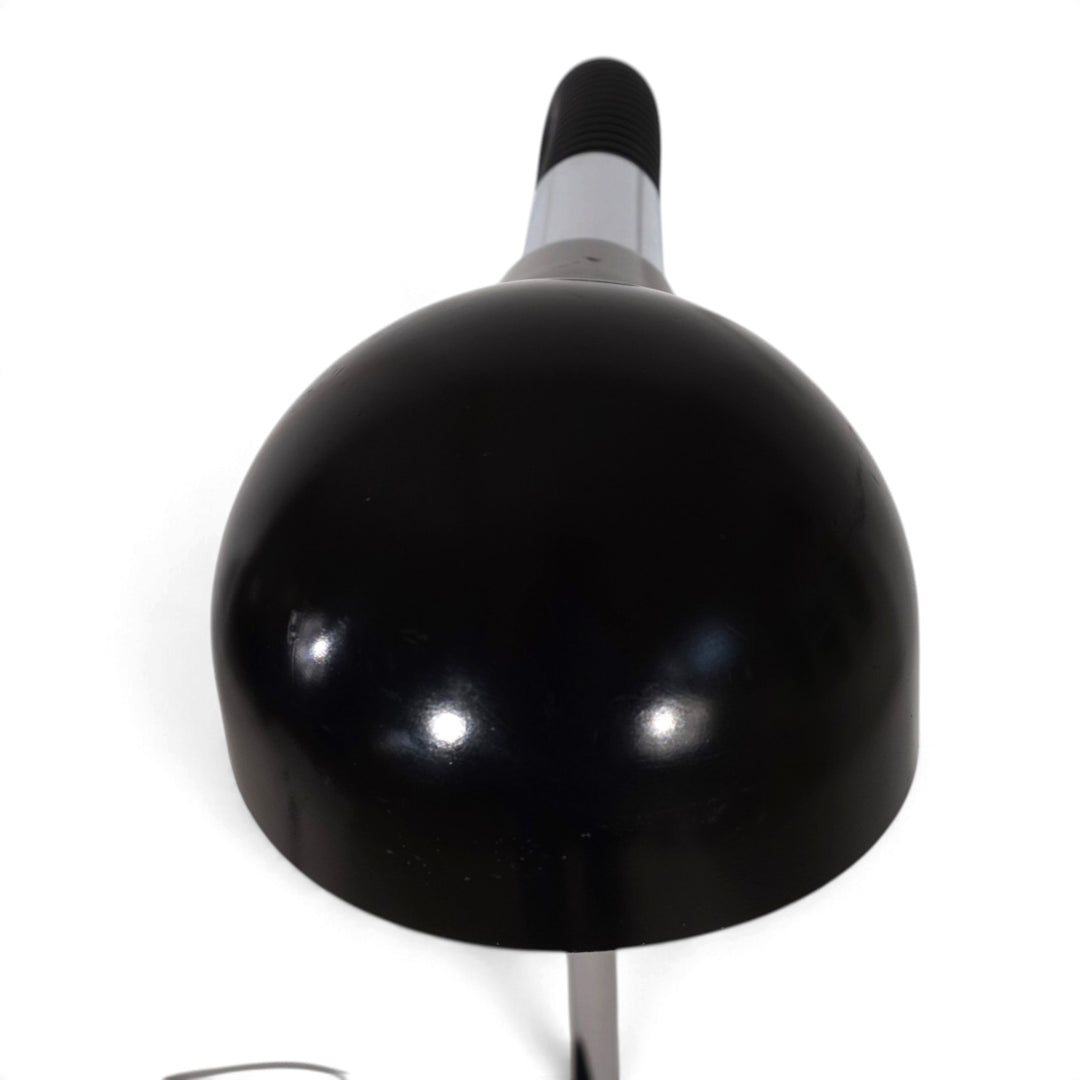 Chrome floor lamp with flexible gooseneck, 1970