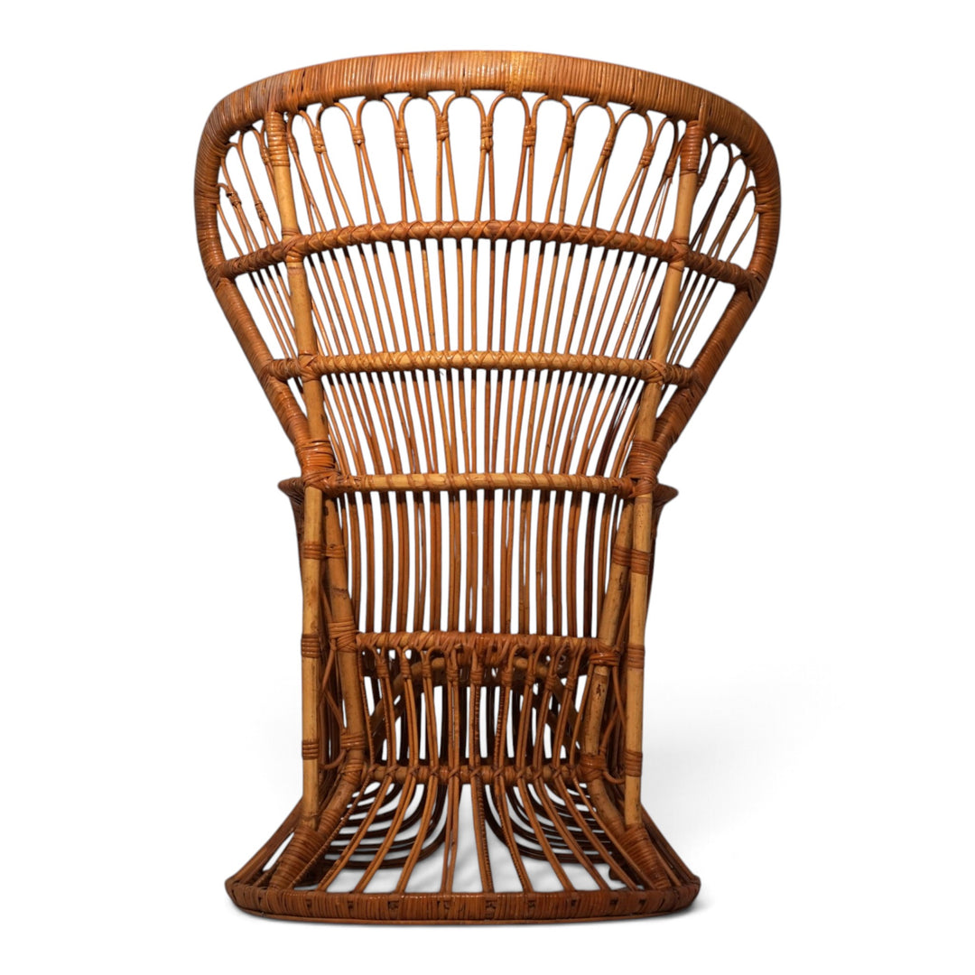 Peacock chair rattan armchair by Rohé Noordwolde, 1970
