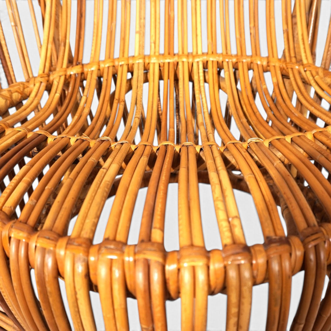 Peacock chair rattan armchair by Rohé Noordwolde, 1970